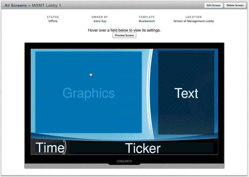 Concerto 2 Screen Management Animation